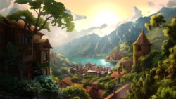 3.1 Sunset - Seatown scene