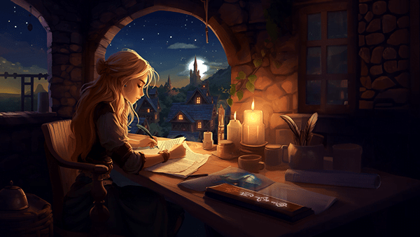 Cozy & Calm Fantasy Room Night