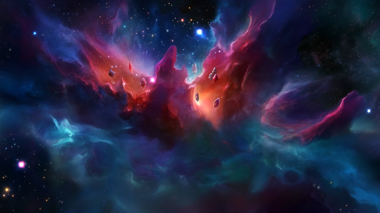 Crimson Shard Nebula + Shards Product Animated Scenes