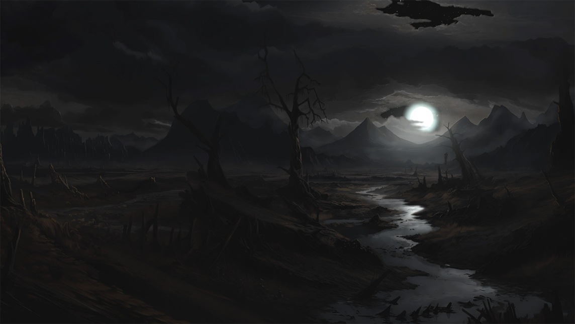 4 Night Desolate Valley Scene