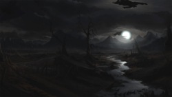 4 Night Desolate Valley Scene